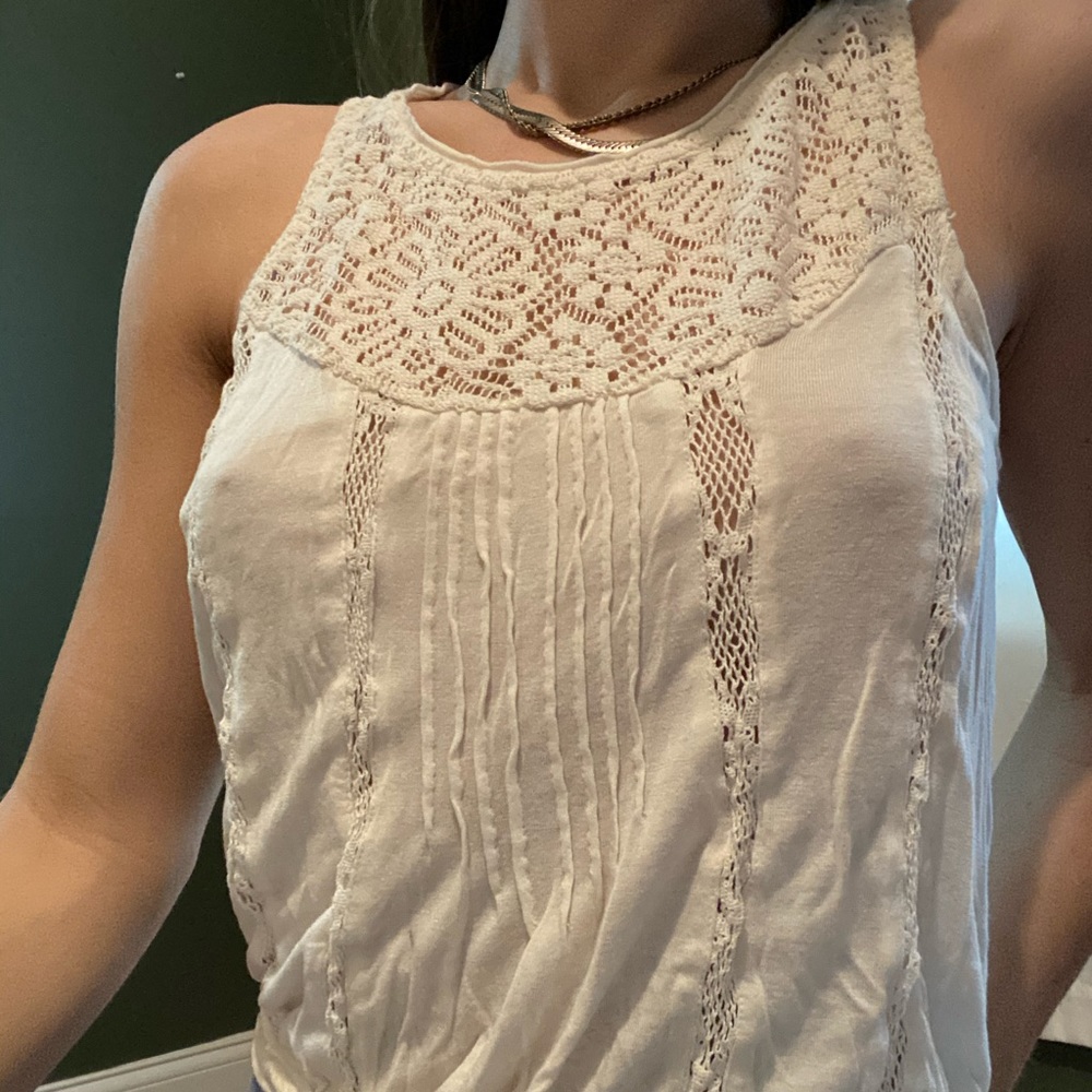 Tank top with floral detail